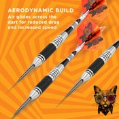 Viper The Freak Steel Tip Darts Knurled and Grooved Barrel 22 Grams, 22-1704-22