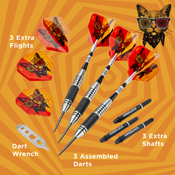 Viper The Freak Steel Tip Darts Knurled and Grooved Barrel 22 Grams, 22-1704-22