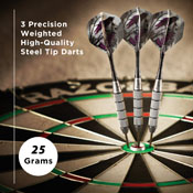 Viper Underground Raven Steel Tip Darts 25 Grams, 22-2325-25