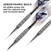 Viper Underground Raven Steel Tip Darts 25 Grams, 22-2325-25