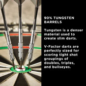 Viper V-Factor Tungsten Steel Tip Darts 24gm, 23-1704-24