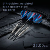 Viper Sidewinder Tungsten Steel Tip Darts 25 Grams, 23-1802-25