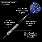 Viper Cold Steel Tungsten Steel Tip Darts 24 Grams, 23-2924-24