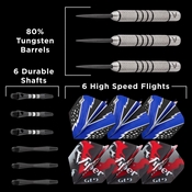 Viper Cold Steel Tungsten Steel Tip Darts 24 Grams, 23-2924-24