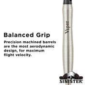 Viper Sinister Tungsten Steel Tip Darts 24 Grams, 23-3809-24