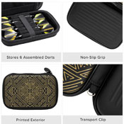 Casemaster Sentinel Dart Case Gold Maze Art Series, 36-9001