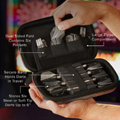 Casemaster Sentinel Dart Case Black Camo Art Series, 36-9005