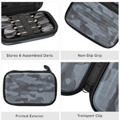 Casemaster Sentinel Dart Case Black Camo Art Series, 36-9005