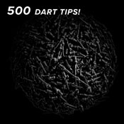 Viper Tufflex Ii 1/4" Black 500Ct Soft Dart Tips, 37-1606-01