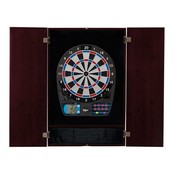 Viper Metropolitan Mahogany Soft Tip Dartboard Cabinet and Viper 787 Electronic Dartboard, 40-0253