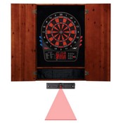 Viper Metropolitan Cinnamon Soft Tip Dartboard Cabinet, Viper 800 Electronic Dartboard, and Throw Line Light, 40-0300