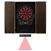 Viper Metropolitan Espresso Soft Tip Dartboard Cabinet, Viper 797 Electronic Dartboard, and Viper Dart Laser Line, 40-0313
