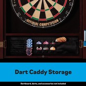 Viper Metropolitan Mahogany Steel Tip Dartboards Cabinet, 40-0403