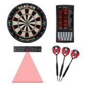 Viper Dead-On Bristle Dartboard, Viper ProScore, Viper Black Mariah Steel Tip Darts 22 Grams, and Throw Line Light, 40-1030