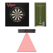 Viper Shot King Bristle Dartboard, Viper Small Cricket Chalk Scoreboard, Throw Line Light, and Viper Wall Defender II, 40-1044