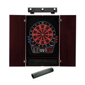 Viper 797 Electronic Dartboard, Metropolitan Mahogany Cabinet, Dart Mat & Shadow Buster Dartboard Light Bundle, 40-9026