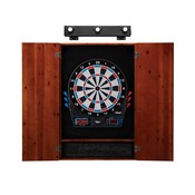 Viper 777 Electronic Dartboard, Metropolitan Cinnamon Cabinet & Shadow Buster Dartboard Light Bundle, 40-9058