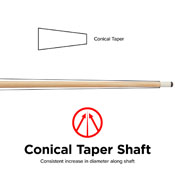 Viper One Piece 48" Maple Bar Cue, 50-0504