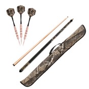 Fat Cat Realtree Hardwoods HD Steel Tip Darts 23gm, Viper Realtree Hardwoods Camouflage Cue, and Viper Realtree Hardwoods HD Soft Cue Case, 50-9925
