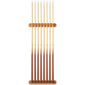 Viper Traditional Oak 8 Cue Wall Cue Rack, 52-0115