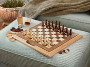 Mainstreet Classics 3-In-1 Wood Game / Chess - Checkers - Backgammon, 55-0202