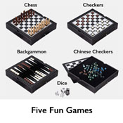 Mainstreet Classics Chess - Checkers - Backgammon - Chinese Checkers, 55-0207