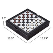 Mainstreet Classics Chess - Checkers - Backgammon - Chinese Checkers, 55-0207