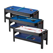 Fat Cat 3-in-1 6' Flip Multi-Game Table Blue Top, 64-1051