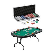 Fat Cat Texas Hold'em Table & Poker Chip Set, 64-2025