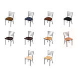 400 Contessa Chair with Anodized Nickel Finish