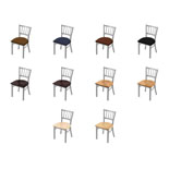 610 Contessa Chair with Anodized Nickel Finish