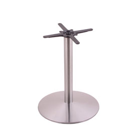 214 Stainless Cast Iron 30" Table Height Base with 22" Diameter Round Foot by Holland Bar Stool Co., 214-2230SS