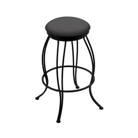 3000 Georgian 30" Swivel Bar Stool with Black Wrinkle Finish and Canter Storm Seat, 300030BW004