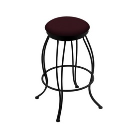 3000 Georgian 30" Swivel Bar Stool with Black Wrinkle Finish and Canter Bordeaux Seat, 300030BW005