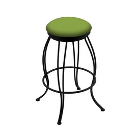3000 Georgian 30" Swivel Bar Stool with Black Wrinkle Finish and Canter Kiwi Green Seat, 300030BW009