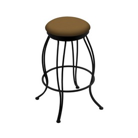 3000 Georgian 30" Swivel Bar Stool with Black Wrinkle Finish and Canter Saddle Seat, 300030BW012