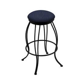 3000 Georgian 30" Swivel Bar Stool with Black Wrinkle Finish and Graph Anchor Seat, 300030BW014