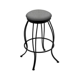 3000 Georgian 30" Swivel Bar Stool with Black Wrinkle Finish and Graph Alpine Seat, 300030BW020