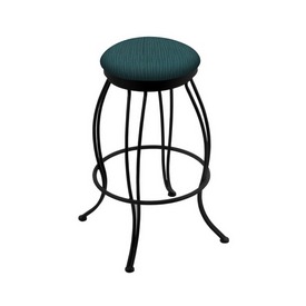 3000 Georgian 30" Swivel Bar Stool with Black Wrinkle Finish and Graph Tidal Seat, 300030BW022