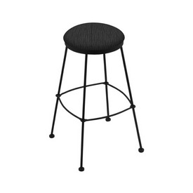 3030 Stationary Stool with Black Wrinkle Finish and Graph Coal Seat, AGS-303025BW018