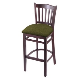 3120 30" Bar Stool with Dark Cherry Finish and Graph Parrot Seat, 312030DC015
