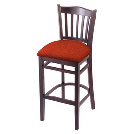 3120 25" Counter Stool with Dark Cherry Finish and Graph Poppy Seat, 312025DC021
