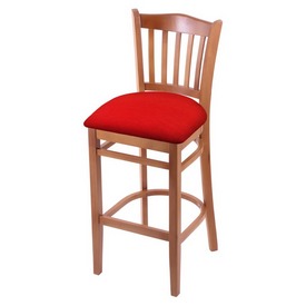 3120 25" Counter Stool with Medium Finish and Canter Red Seat, 312025Med011