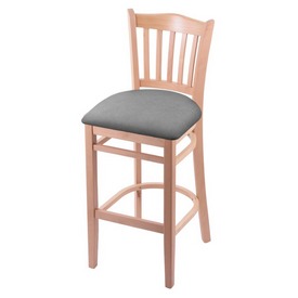 3120 30" Bar Stool with Natural Finish and Canter Folkstone Grey Seat, 312030Nat007