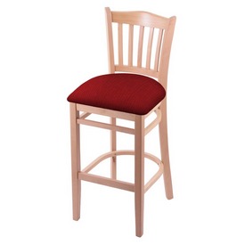 3120 30" Bar Stool with Natural Finish and Graph Ruby Seat, 312030Nat016