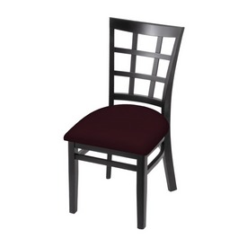 3130 18" Chair with Black Finish and Canter Bordeaux Seat, 313018Blk005