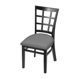 3130 18" Chair with Black Finish and Canter Folkstone Grey Seat, 313018Blk007