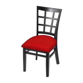 3130 18" Chair with Black Finish and Canter Red Seat, 313018Blk011