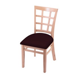 3130 18" Chair with Natural Finish and Canter Bordeaux Seat, 313018Nat005