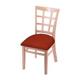 3130 18" Chair with Natural Finish and Graph Poppy Seat, 313018Nat021